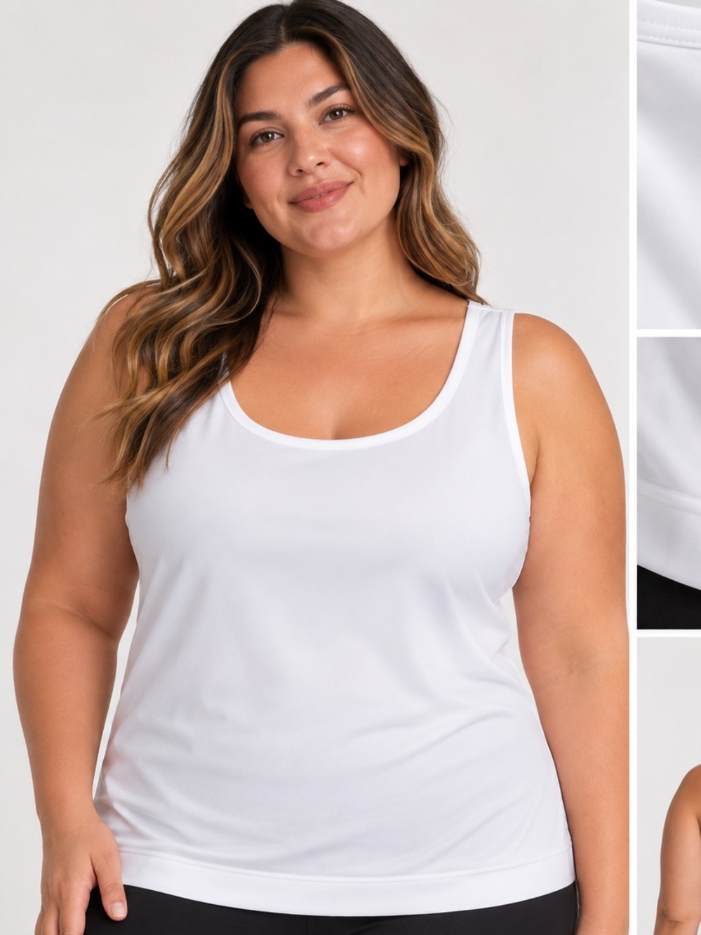 a new day White Scoop Neck Tank